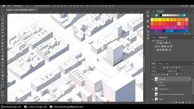 AXONOMETRIC VIEW OF AN URBAN BLOCK смотреть онлайн