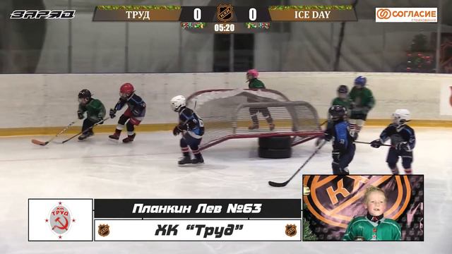Планкин Лев №63 ХК Труд Лучший игрок матча смотреть онлайн