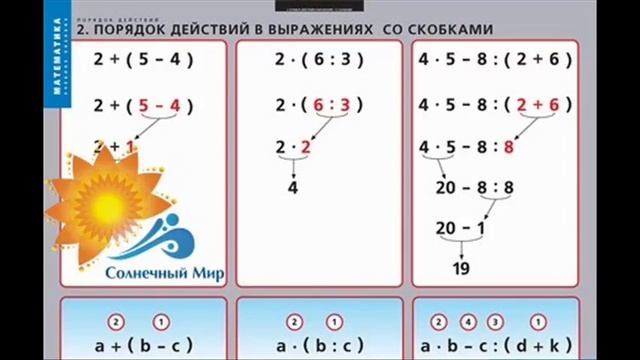 Таблицы демонстрационные "Порядок действий" - видео презентация. смотреть онлайн