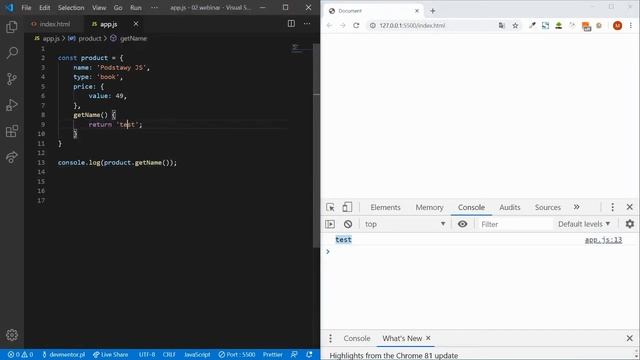 Funkcje w Obiektach czyli metody w JavaScript смотреть онлайн