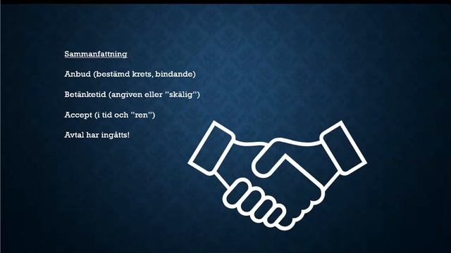 02. Allmän avtalsrätt - anbud och acceptmodellen смотреть онлайн