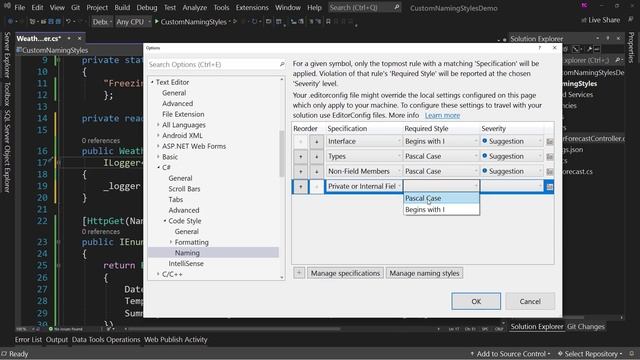 Custom Naming Styles in Visual Studio 2022 смотреть онлайн