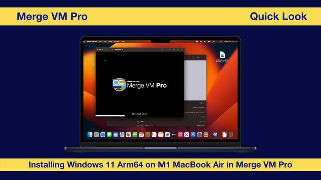 Installing Windows 11 Arm64 on M1 MacBook Air in Merge VM Pro смотреть онлайн