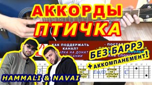 Птичка  Аккорды ? HammAli & Navai ♪ Разбор песни на гитаре ♫ Гитарный аккомпанемент для начинающих
