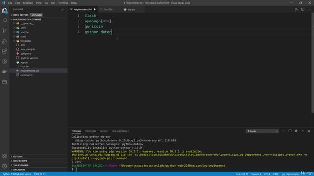 08 - Deploying Flask Apps to Heroku - 007 Hiding the MongoDB connection details from our code смотреть онлайн