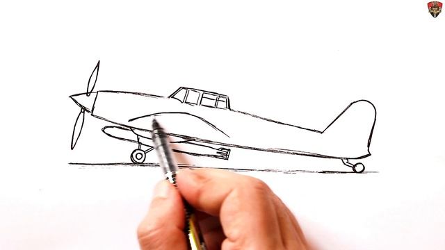 How to draw a WW2 Fighter Plane | Airplane drawing смотреть онлайн
