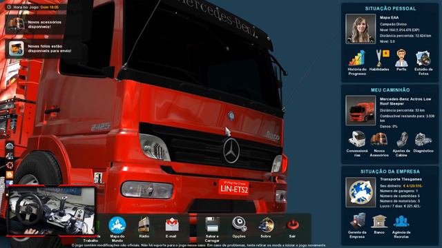 Euro Truck Simulator 2 - Mod Caminhão Atego 2425 + Logitech G27 смотреть онлайн