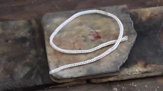 Изготовление серебряного ожерелья Анаконда своими руками| Handmade| Цепочка Петля в петле | смотреть онлайн