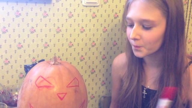 Как сделать из тыквы фонарь !) HallowWeen!!!!! смотреть онлайн