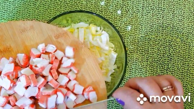 #Крабовый Салат с Пекинской капустой и морковью по-корейски #в гостях у бабули ? смотреть онлайн