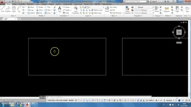 AutoCAD 2015 - Spreminjanje velikosti elementov (SCALE) смотреть онлайн