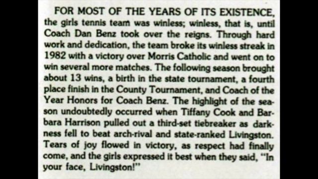 Morris Knolls Girls Tennis 1982 - 85 смотреть онлайн