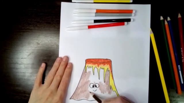 Bolalar uchun vulqonni rasm chizish /Drawing volcano for children/Рисование вулкан для детей смотреть онлайн