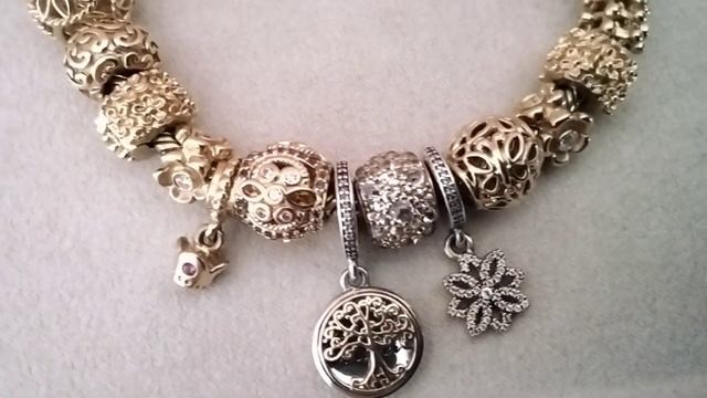 (sound down) Pandora 14k gold charms. Rare retired смотреть онлайн