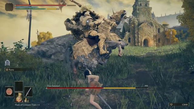 Elden Ring - Tree Sentinel(First Step) vs No Armor Samurai смотреть онлайн