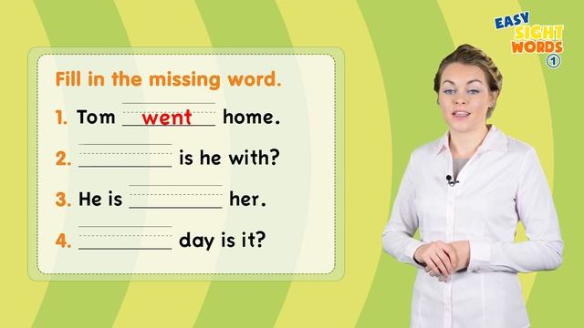 Easy Sight Words 1 (Unit 12 He Went Home) | Sight Words : who, what, with, went смотреть онлайн