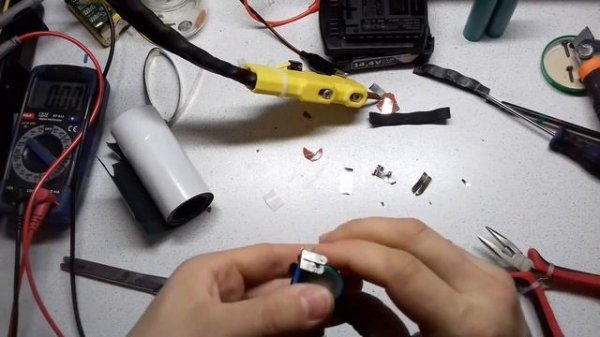 Bosch GBA 14,4V 1,5Ah M-A. Ремонт аккумулятора. Замена элементов.