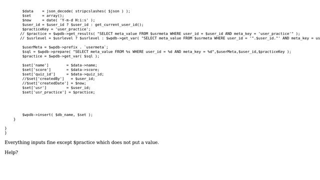 Wordpress: wpdb get_var is not returning any result (verified mysql query returns only one value) смотреть онлайн