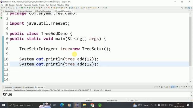 TreeSet add method details || Shyam Sundar смотреть онлайн