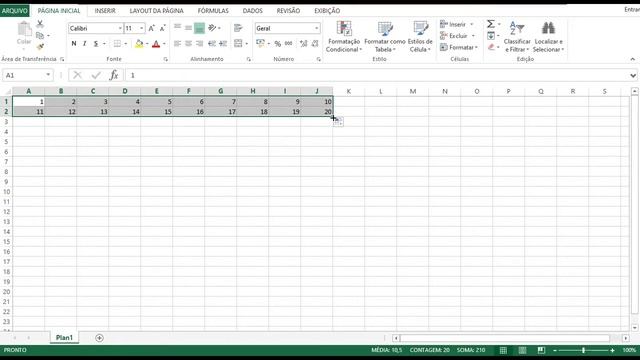 PREENCHIMENTO AUTOMÁTICO DE NÚMEROS NO EXCEL - SEQUÊNCIA NUMÉRICA PLANILHA смотреть онлайн