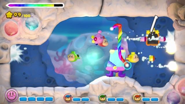 Kirby and the Rainbow Curse: World 3 (4-Player) смотреть онлайн