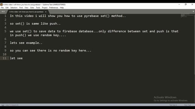 Python With Firebase | Set Method | Pyrebase Tutorial смотреть онлайн