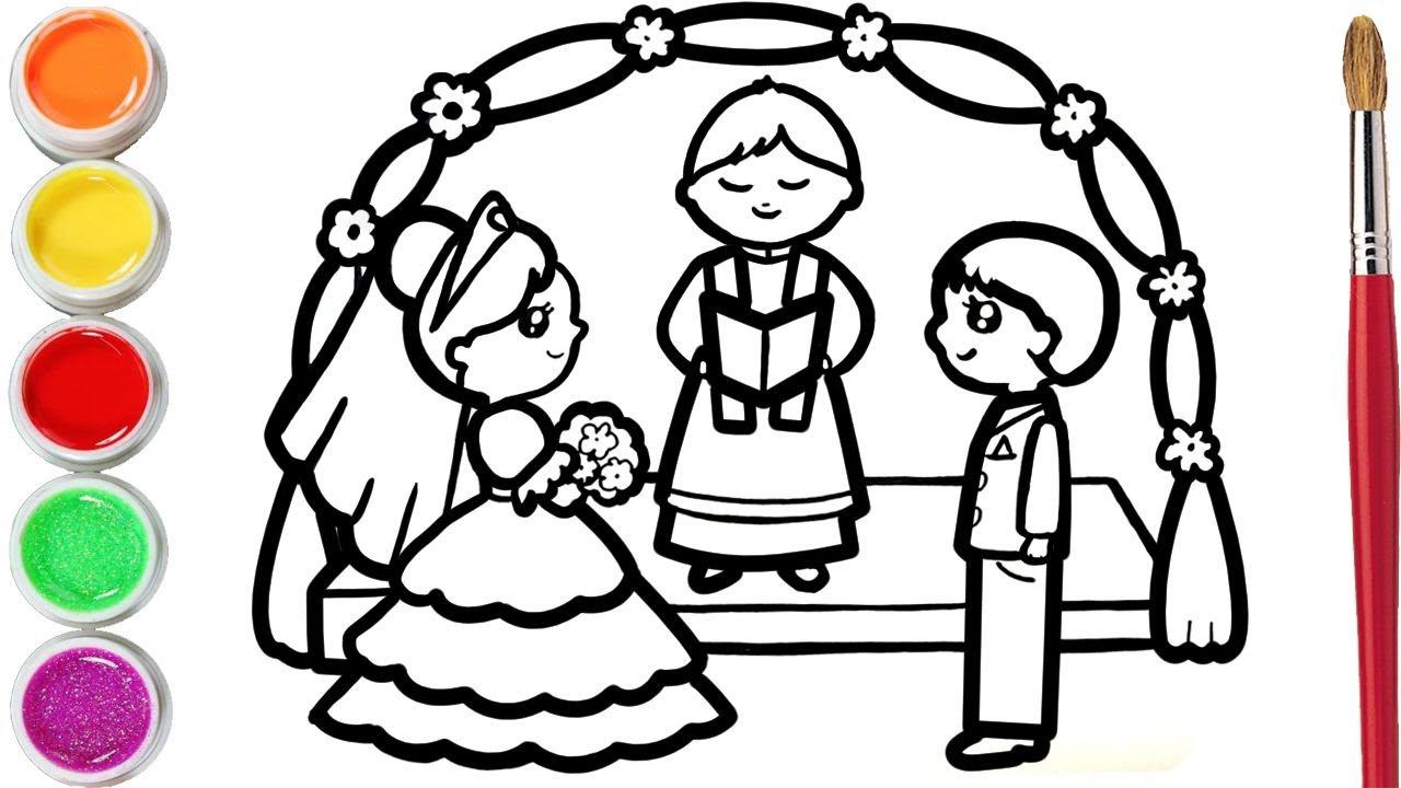 Bolalar Uchun To'yni Qanday Chizish Kerak/How To Draw A Wedding For Children
