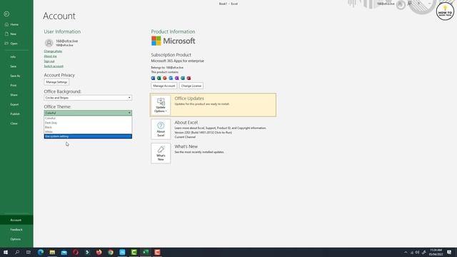 How To Enable Dark Mode Theme In Excel | Microsoft Excel Dark Theme смотреть онлайн