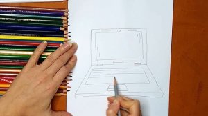 Как нарисовать ноутбук. Онлайн-школа рисования "Малевашки"