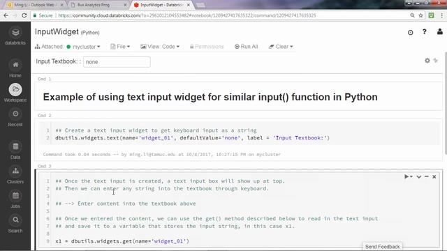 526 Week 07 Input Widget for Databricks смотреть онлайн