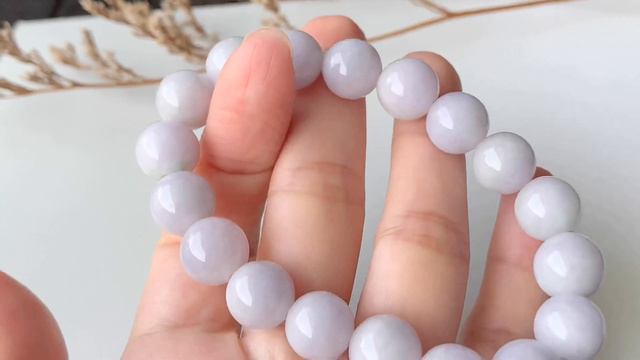 8.3mm A-Grade Natural Lavender Jadeite Beaded Bracelet No.190232 смотреть онлайн