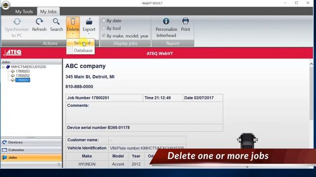 How to use WebVT - WebVT jobs functions and features - ATEQ TPMS Tools смотреть онлайн