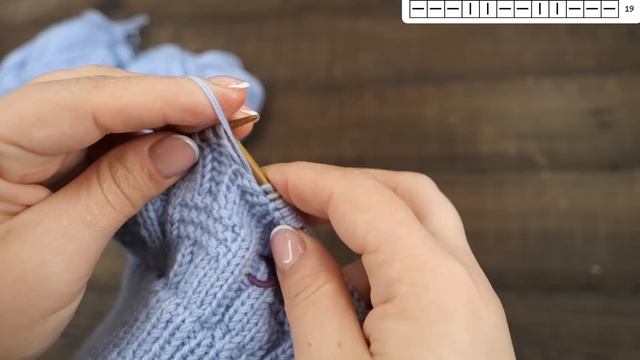 Детская шапка спицами «Тени» ? смотреть онлайн