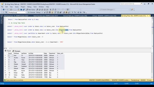 1. How to find nth highest salary in SQL by using Temp Table, CTE and Derrived table in English смотреть онлайн
