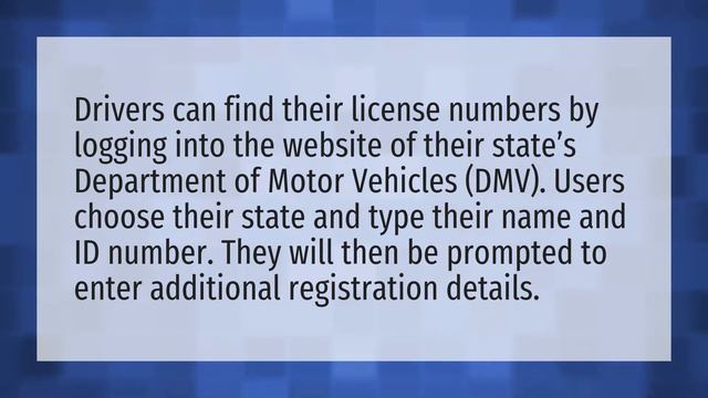 How Do I Find Out Someone's Driver's License Number?
