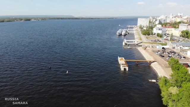 Новый пассажирский причал на реке Волга / май 2021 г./ речной вокзал / город Самара / Russia смотреть онлайн