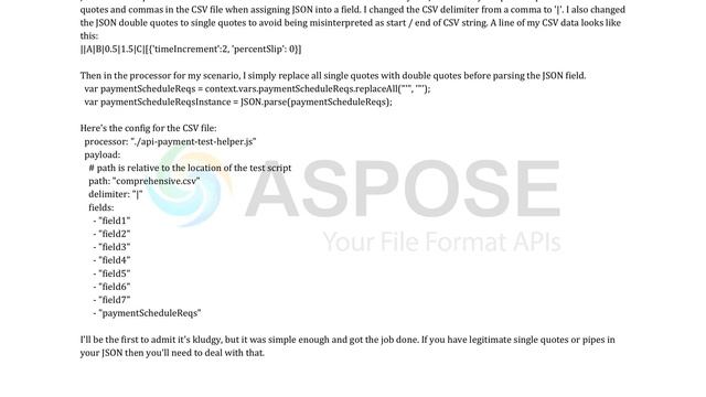 Artillery Load JSON document from CSV file смотреть онлайн