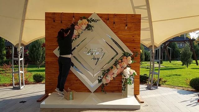 Как сделать крутую свадебную фотозону, своими руками. Зеркально - глянцевая фотозона. смотреть онлайн