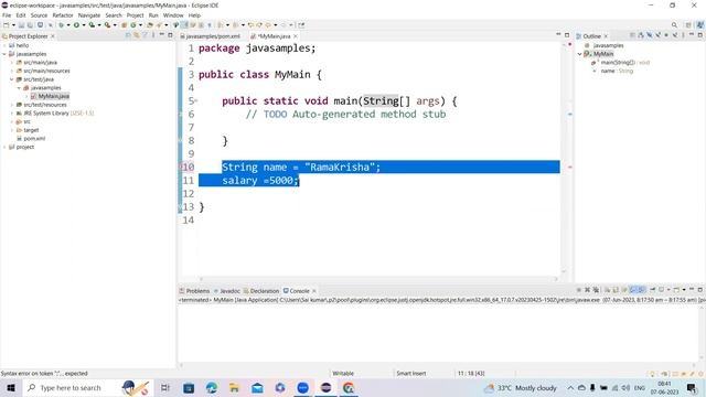 Variables and Datatypes in Java | Primitive data types | Non-Primitive datatypes смотреть онлайн