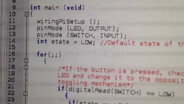 Raspberry Pi GPIO - Blinking An LED & Button Toggle смотреть онлайн