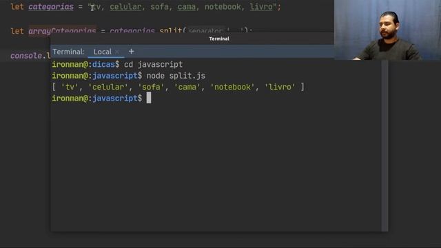 Dicas de Javascript - Transformar array em string e string em array com split e join смотреть онлайн