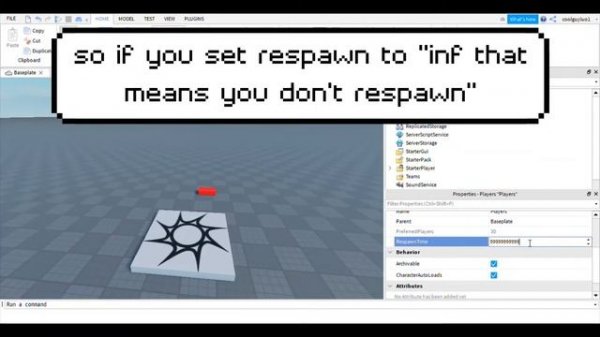 how to disable RESPAWNING in roblox studio
