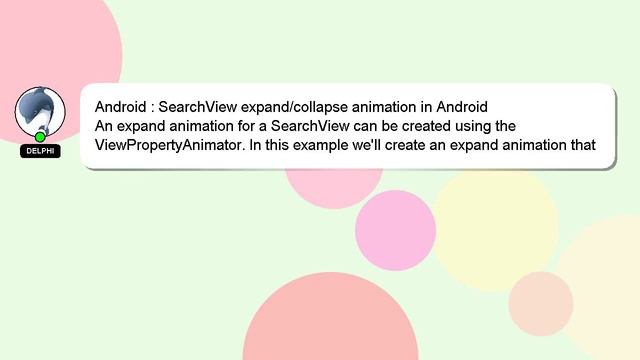 Android : SearchView expand/collapse animation in Android смотреть онлайн