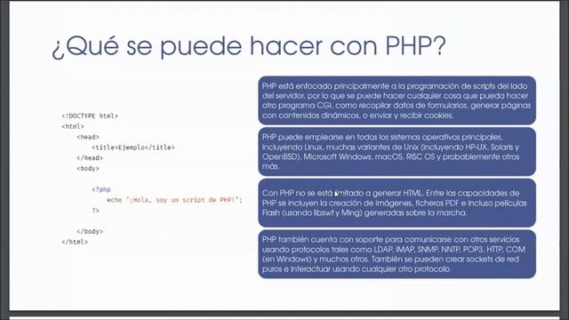 PHP 8.0 - Día 01: ¿Qué es y qué se puede hacer con PHP? смотреть онлайн