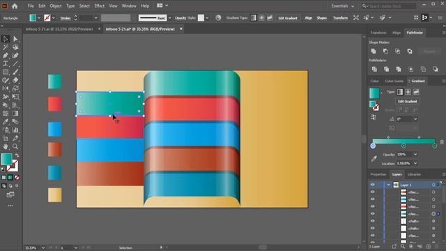 How to Create 3D Infographic Using ..Adobe Illustrator tutorial смотреть онлайн