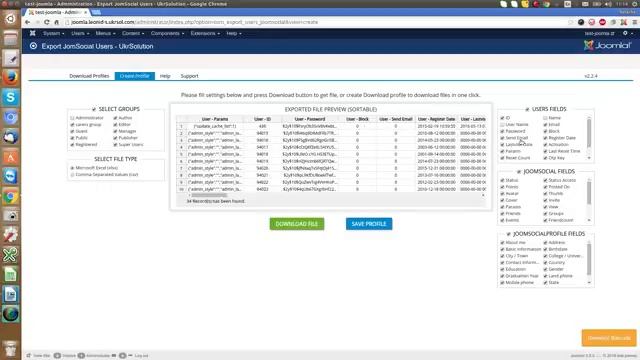 Export JomSocial Users to Excel or CSV file смотреть онлайн