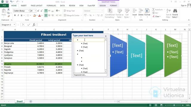 Upotreba SmartArt prikaza - Kurs Excel 2013 смотреть онлайн