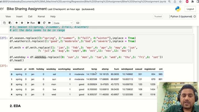 EDA and Linear Regression with Bike Sharing Use Case | AI смотреть онлайн