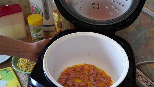 МАКАРОНЫ С КОЛБАСОЙ В МУЛЬТИВАРКЕ смотреть онлайн