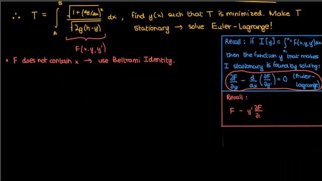 The Brachistochrone Problem and Solution | Calculus of Variations смотреть онлайн